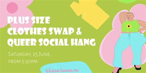 plus size clothes swap and queer social hang