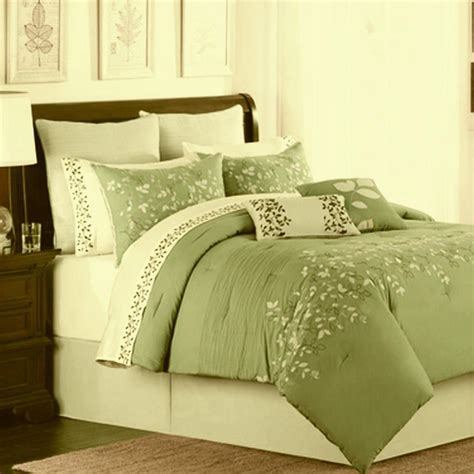 King Comforter Sets Green Wt 7 Piece Printed Comforter Set King Size