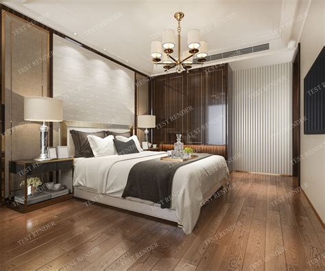 Luxury Modern Bedroom Suite In Hotel With 3d Model 1