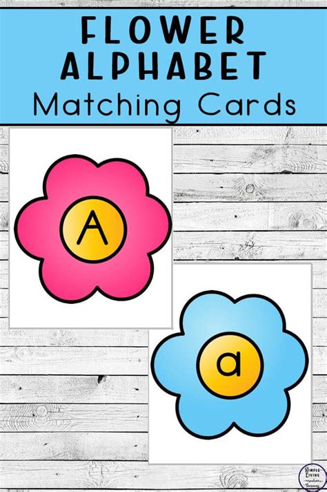 Flower Alphabet Matching Cards Alphabet Matching Flower Alphabet