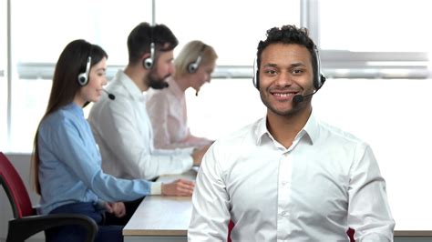Cheerful Indian Call Center Worker Showing Stock Footage Sbv 320838381