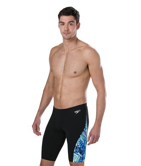 Speedo Mens Digital V Panel Jammer Blacknavy Dolphin Swimware