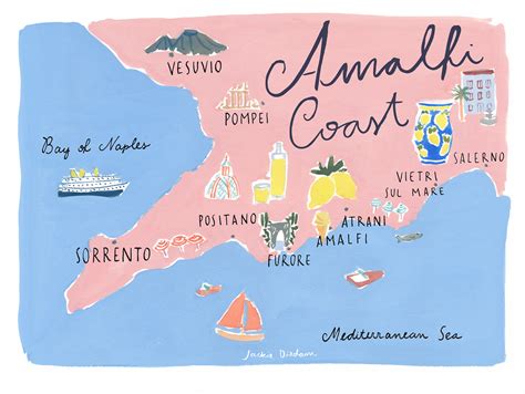 Printable Map Of Amalfi Coast Printable Word Searches