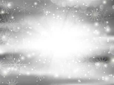 Free Vector Silver Bokeh Background With Snowflakes