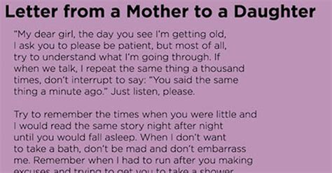 Letter From A Mother To Daughter Pictures Photos And