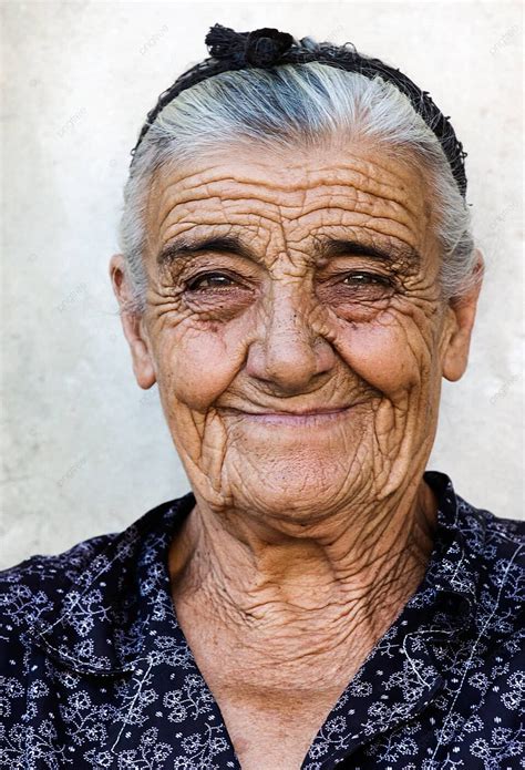 Happy Old Lady Smile Witty Mediterranean Photo Background And Picture