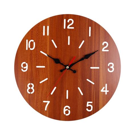 Novel Rustic Wooden Wall Clocks Battery Operated Clocks Vintage Clock