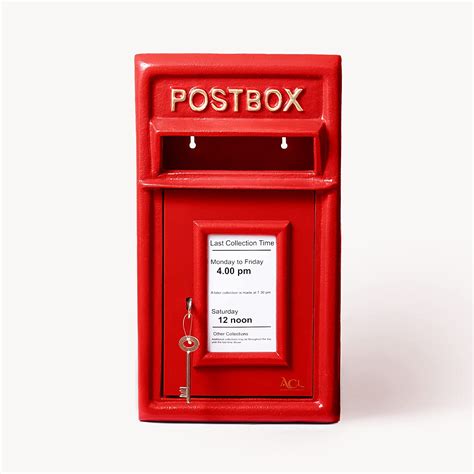 Acl Royal Mail Post Box Red Mail Box With Lock Wall Mounted Post
