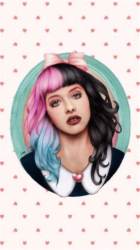 Download Melanie Martinez Pink Hearts Art Wallpaper