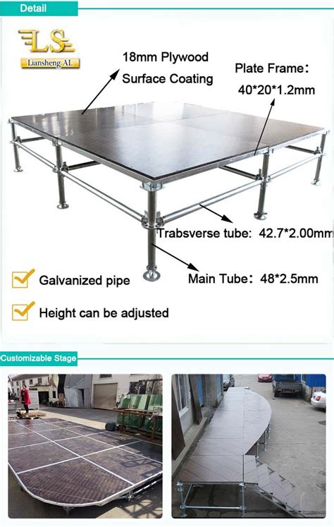New Style Portable Retractable Stage Liansheng Aluminum Industry
