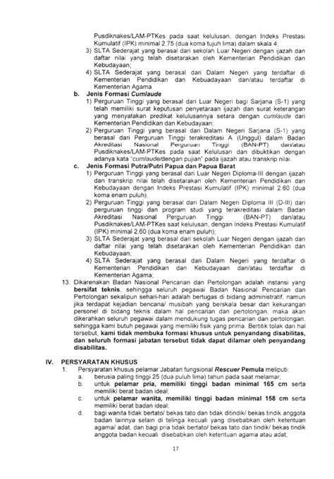 Berikut beberapa formasi cpns untuk lulusan sarjana (s1) di sejumlah instansi: Pengumuman Lowongan CPNS BASARNAS 2019 Tingkat SMA SMK D3 D4 S1