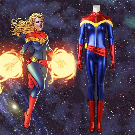 Captain Marvel Carol Danvers Full Body Suit Costume Cosplayftw