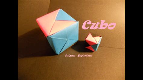 Origami Papiroflexia Tutorial Cubo 3d Facil Youtube