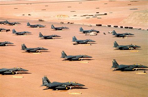 Filemultiple F 15e Parked During Operation Desert Shield Wikipedia