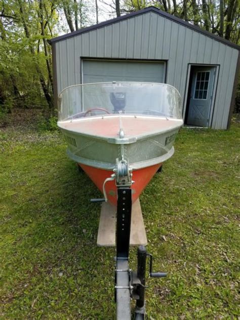 Vintage 1955 Crestliner Viking Aluminum Outboard Boat Larson Antique