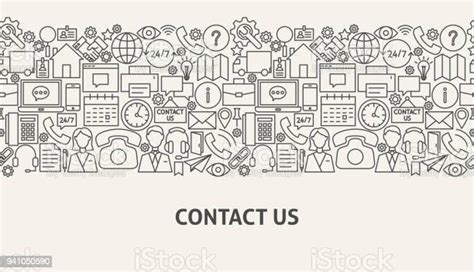 Contact Us Banner Concept Stock Illustration Download Image Now