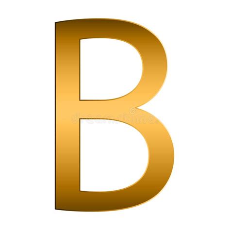 Alphabet Letter Letter B Gold Alphabet Logo Font Style Vector