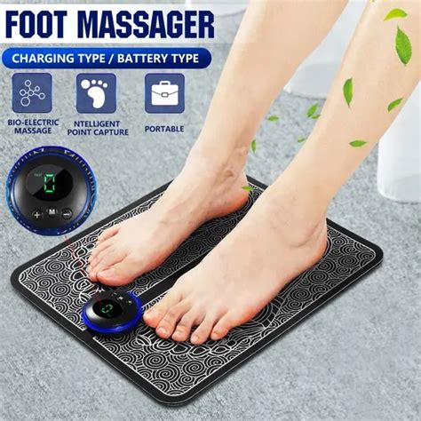 Ems Foot Massager Instruction Manual 8 Modes 19 Leves Foot Pad Lcd Model Charging Type Foot