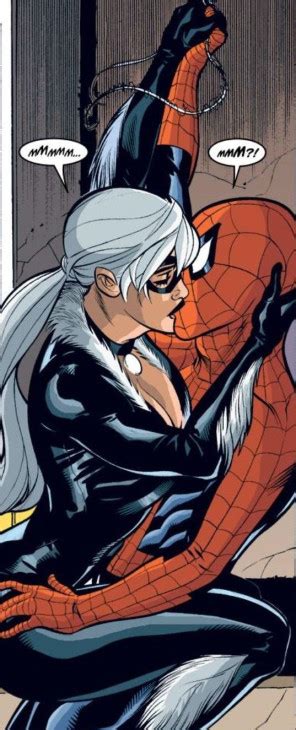 Spider Man And The Black Cat Flirting With Perfection