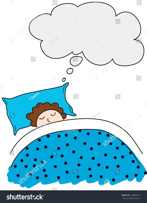 Boy Has A Dream Vector Illustration Cartoon 123809611 Shutterstock