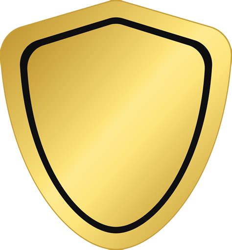 Gold Shield Badge 11811824 Png