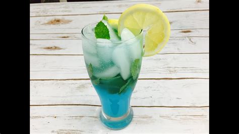 Blue Lagoon Cooler Non Alcoholic Drink Mocktail Recipe Youtube
