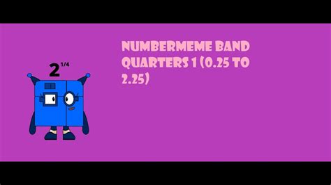 Numbermeme Band Quarters 1 025 225 Youtube
