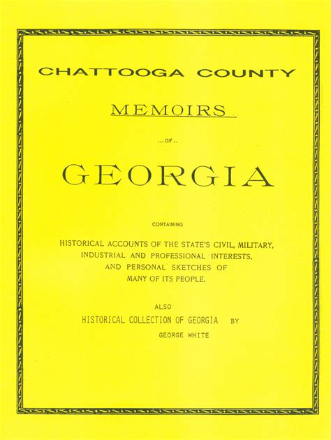 Chattooga County, Georgia Biographies - Mountain Press and Southern