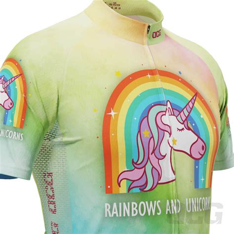 Mens Rainbows And Unicorns Short Sleeve Cycling Jersey Online