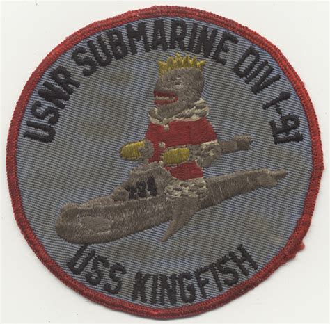 Early 1950s Us Navy Reserve Submarine Division 1 41 Uss Kingfish Patch