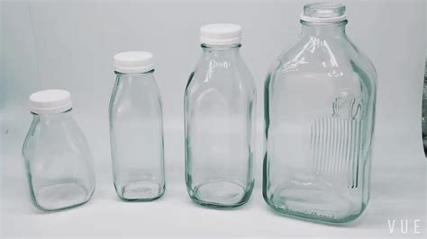 Reusable Old School Styled Milk Glass Bottles 32oz 1 Liter Glass Milk