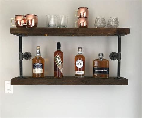 8 Inspirations For The Festival Of Lights Diy Whiskey Liquor Shelf