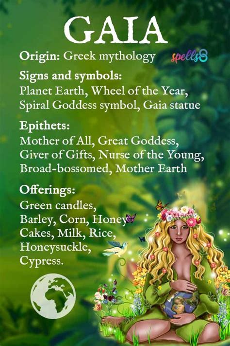 Gaia Goddess Symbols Correspondences Myth And Offerings Spells8
