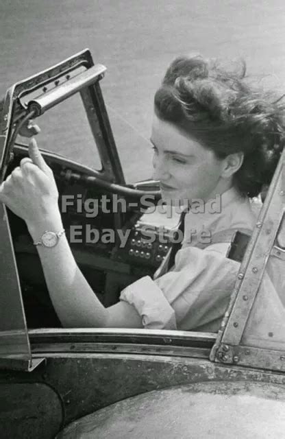 Ww2 Picture Photo Woman Pilot In The Cockpit Of A Combat Aircraft 6320