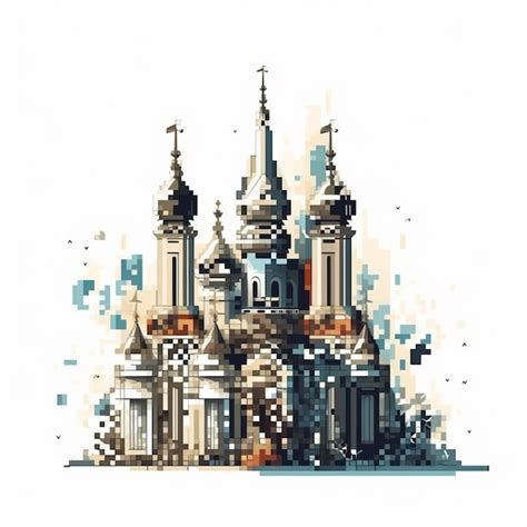 Premium Ai Image Pixel Art Of A Church