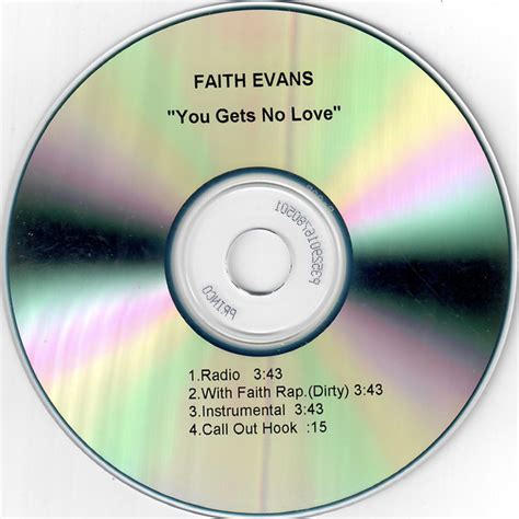 Faith Evans You Gets No Love 2001 Cdr Discogs