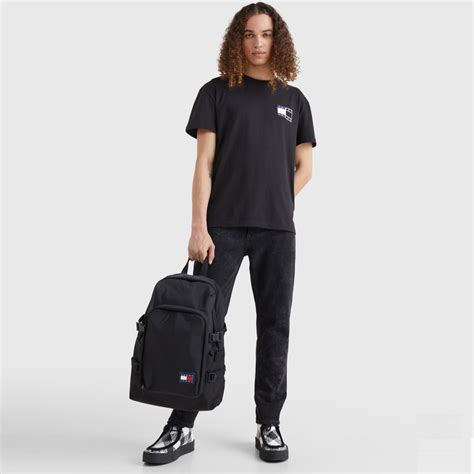 Tommy Jeans Twisted Flag Erkek Siyah T-Shirt Erkek T-Shirt & Polo 34