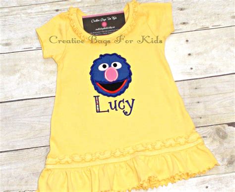 Grover Dress Personalized Grover Dress Sesame Street Dress
