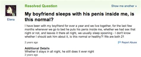25 mind numbingly stupid sex questions people actually had to ask on yahoo answers thought