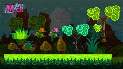 2d Vector Game Background 6 By Marwamj