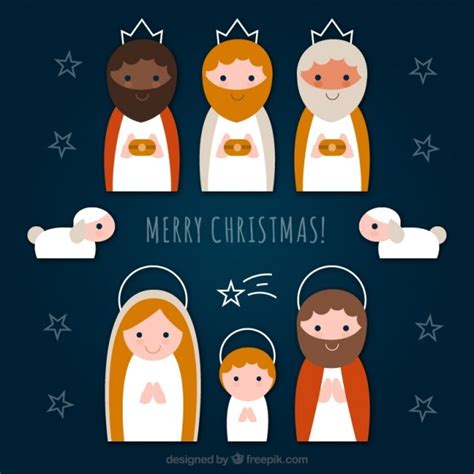 Free Vector Flat Nativity Icons