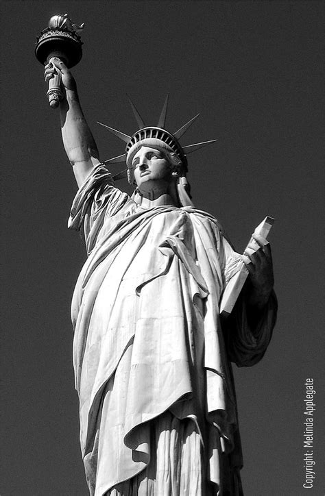 A black and white photograph ca. Statue of Liberty, New York Harbor (Black and White) | Flickr