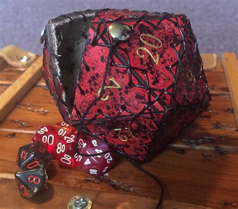 Leather D20 Dice Bag Etsy