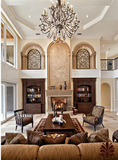 Transitional living room by elizabeth gordon. Family room with high ceilings, and old world charm ...