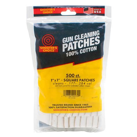 Shooters Choice 1 Gun Cleaning Patch 500 Pk Kittery Trading Post