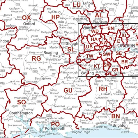 free postcode wall maps area districts and sector postcode maps images and photos finder