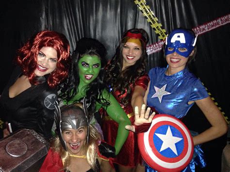 Avengers Group Costume Girl Avengers Bestfriends Cute Group Halloween Costumes Marvel