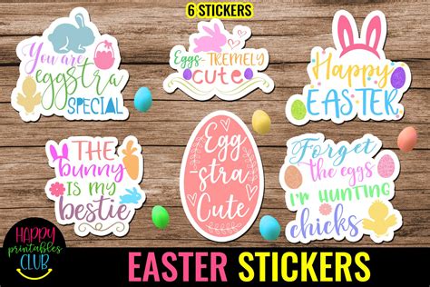 Easter Stickers Pack 3 Printable Easter Stickers Easter 1209372