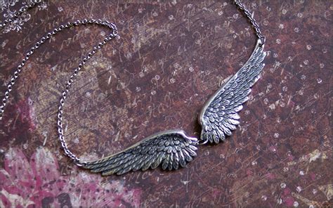 Angel Wing Necklace Silver Wing Jewelry Best Seller Angel Etsy