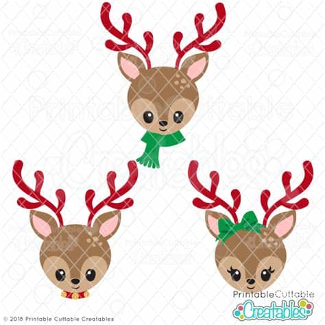 Free svg image & icon. Christmas Reindeer Face SVG Files - Cut Files for ...